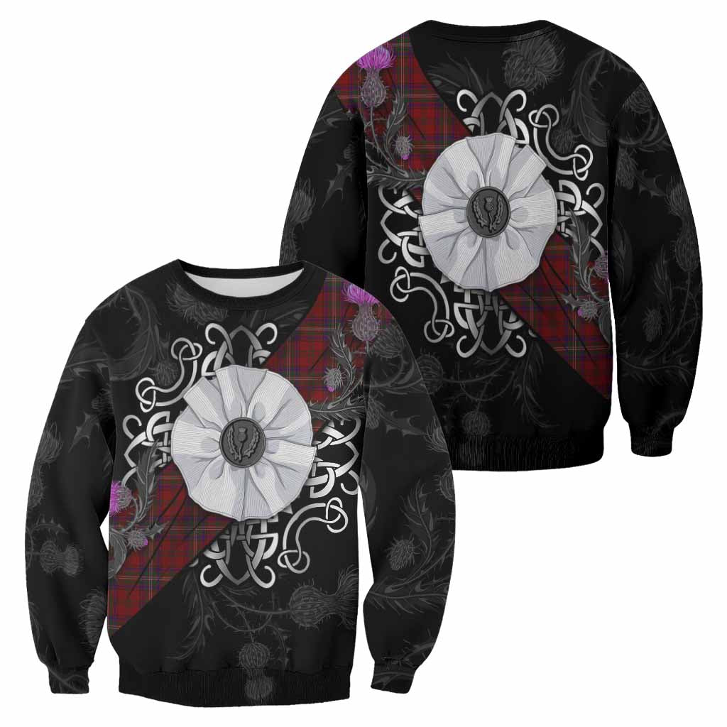 McClure Tartan Sweatshirt Jacobite White Rose - Tartan Vibes Clothing