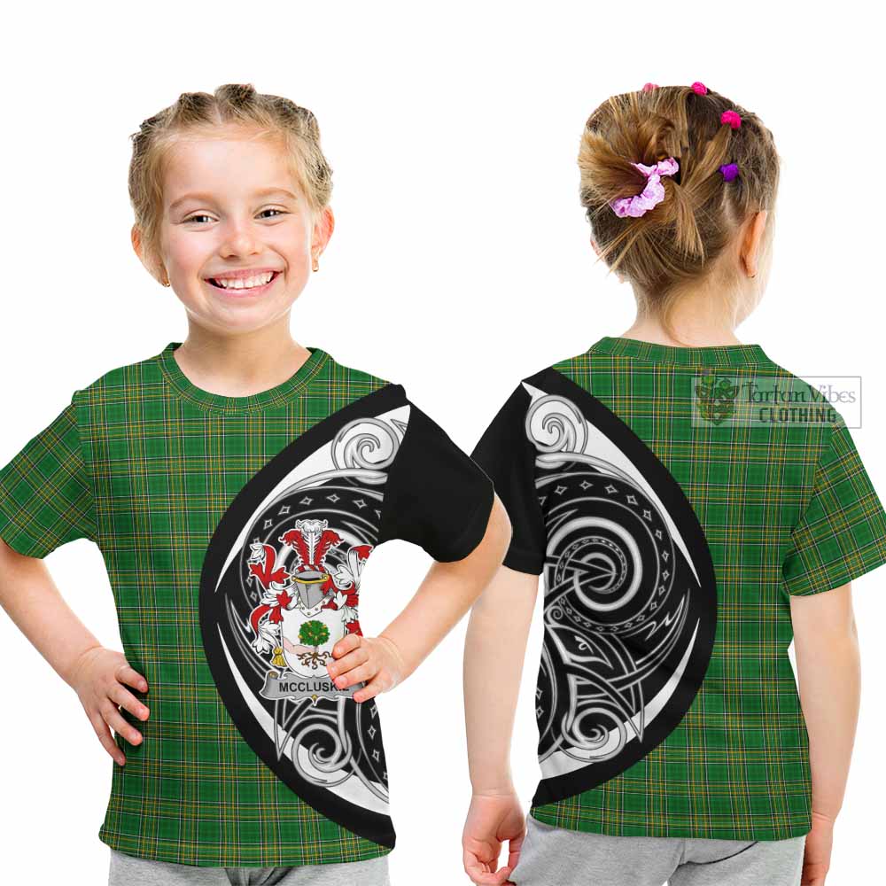Tartan Vibes Clothing McCluskie Irish Clan Kid T-Shirt Celtic Circle Style