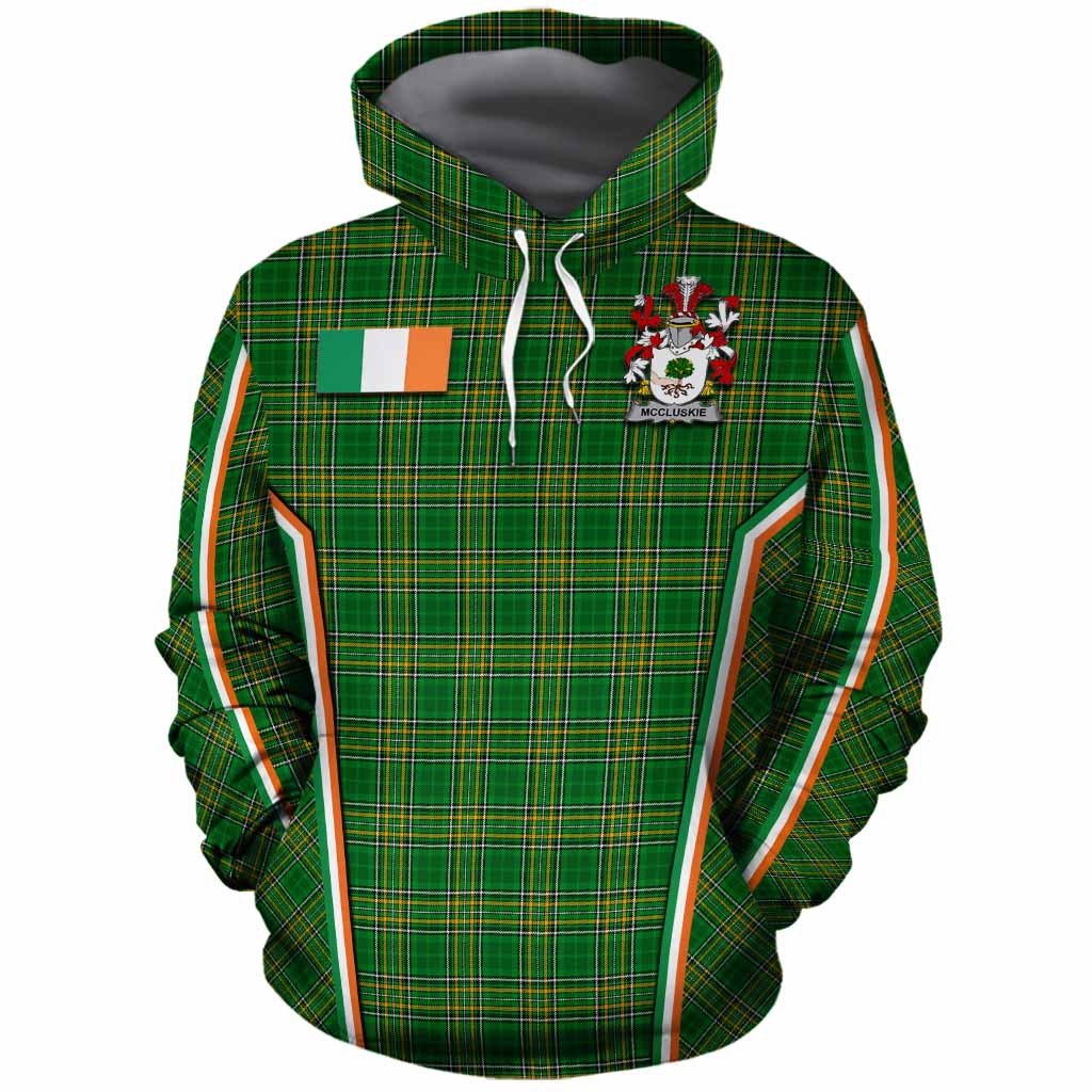 McCluskie Irish Clan Coat of Arm Tartan Cotton Hoodie Flag Style