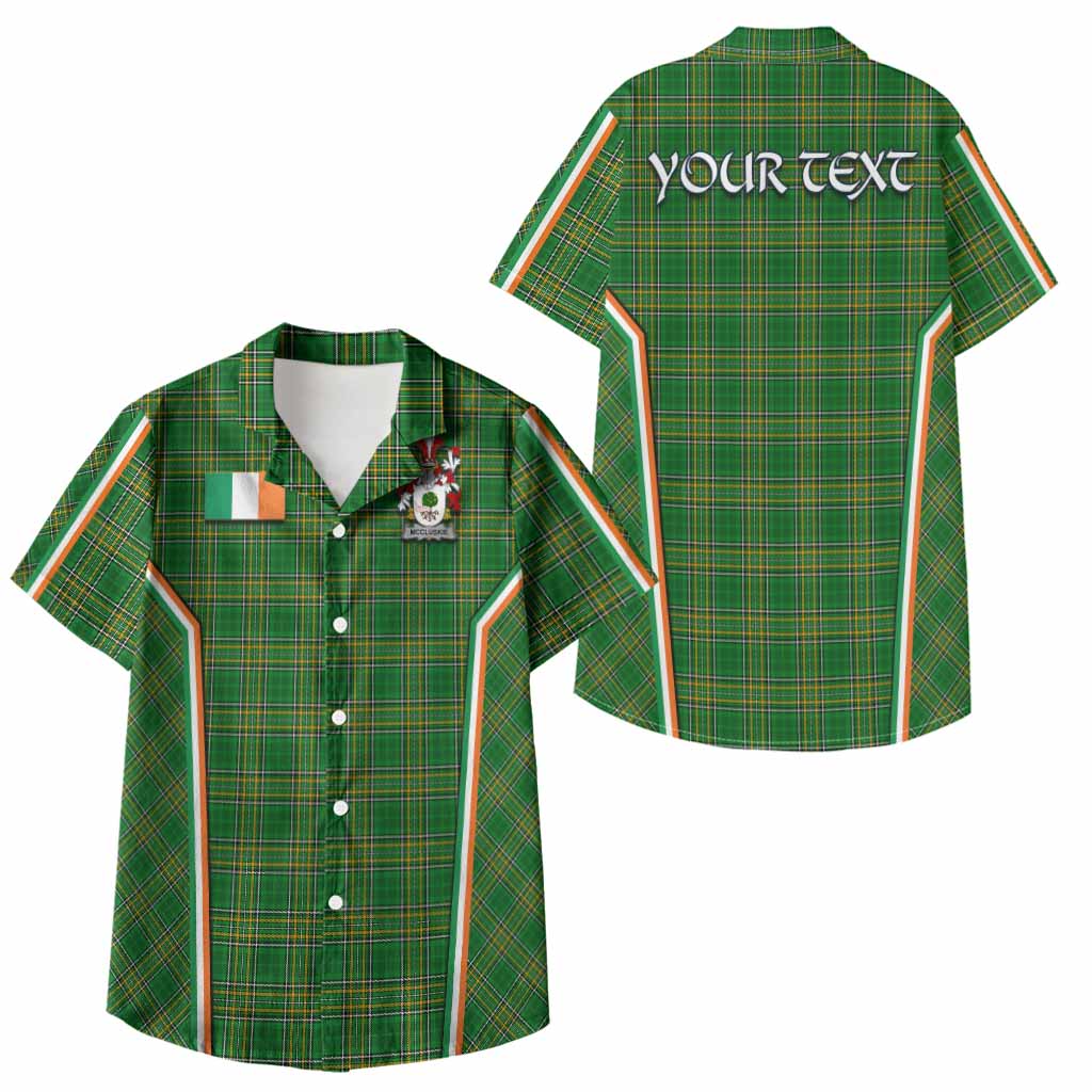 McCluskie Irish Clan Coat of Arm Tartan Kid Hawaiian Shirt Flag Style