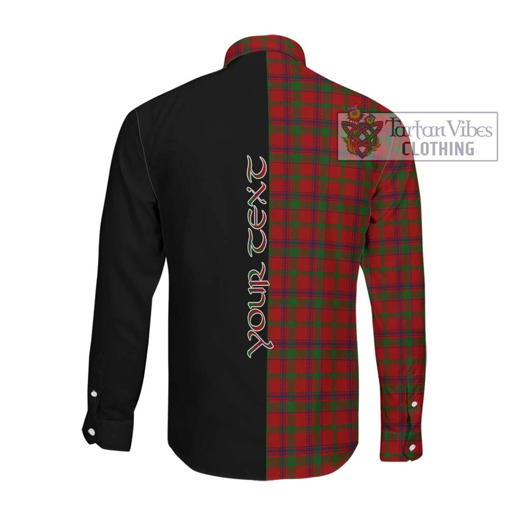 McColl Tartan Long Sleeve Button Shirt with Family Crest and Half Of Me Style Men's Shirt - Tartanvibesclothing Shop