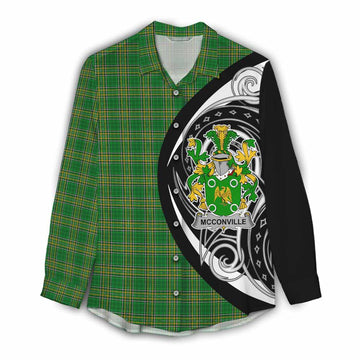 McConville Irish Clan Women's Casual Shirt Celtic Circle Style Female - Tartan Vibes Clothing