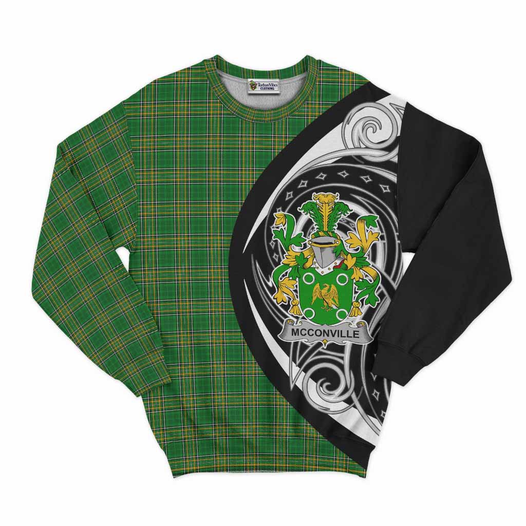 McConville Irish Clan Sweatshirt Celtic Circle Style Unisex - Tartan Vibes Clothing