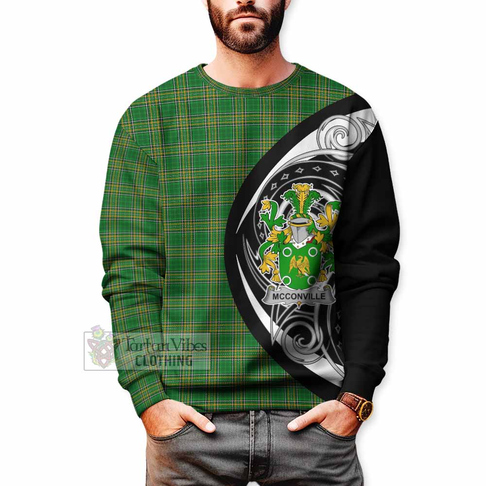 McConville Irish Clan Sweatshirt Celtic Circle Style - Tartan Vibes Clothing