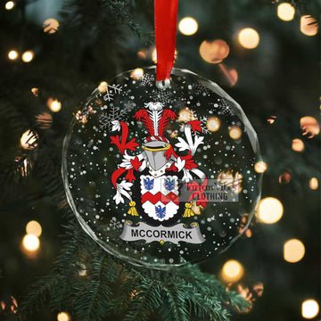 McCormick Irish Clan Christmas Glass Ornament with Coat of Arms