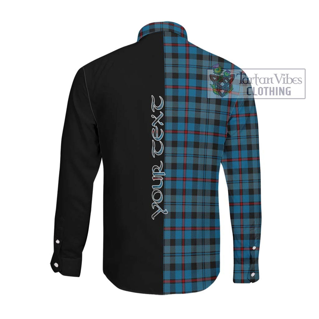 McCorquodale Tartan Long Sleeve Button Shirt with Family Crest and Half Of Me Style Men's Shirt - Tartanvibesclothing Shop