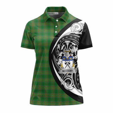 Tartan Vibes Clothing McCourt Irish Clan Women's Polo Shirt Celtic Circle Style