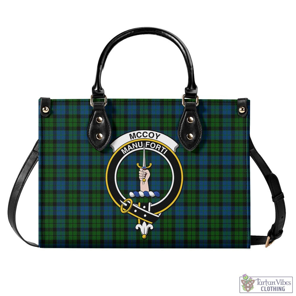 McCoy Tartan Luxury Leather Handbags with Family Crest - Tartan Vibes Clothing