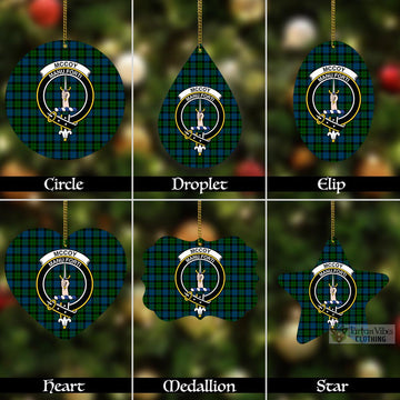 McCoy Tartan Christmas Aluminium Ornament with Family Crest Aluminium - Tartan Vibes Clothing