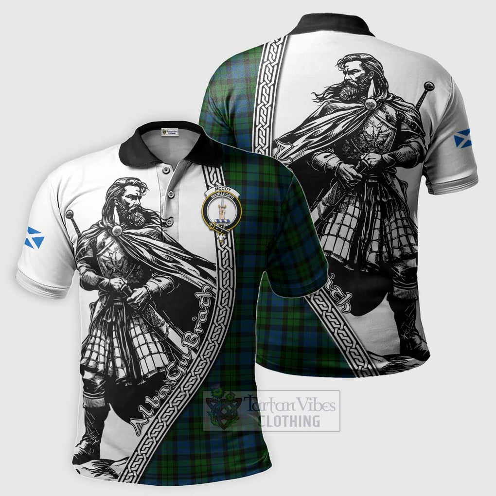 McCoy Tartan Clan Crest Polo Shirt with Highlander Warrior Celtic Style Kid - Tartan Vibes Clothing