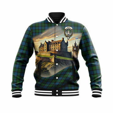 McCoy Tartan Family Crest Baseball Jacket with Scottish Ancient Castle Style Unisex - Tartan Vibes Clothing
