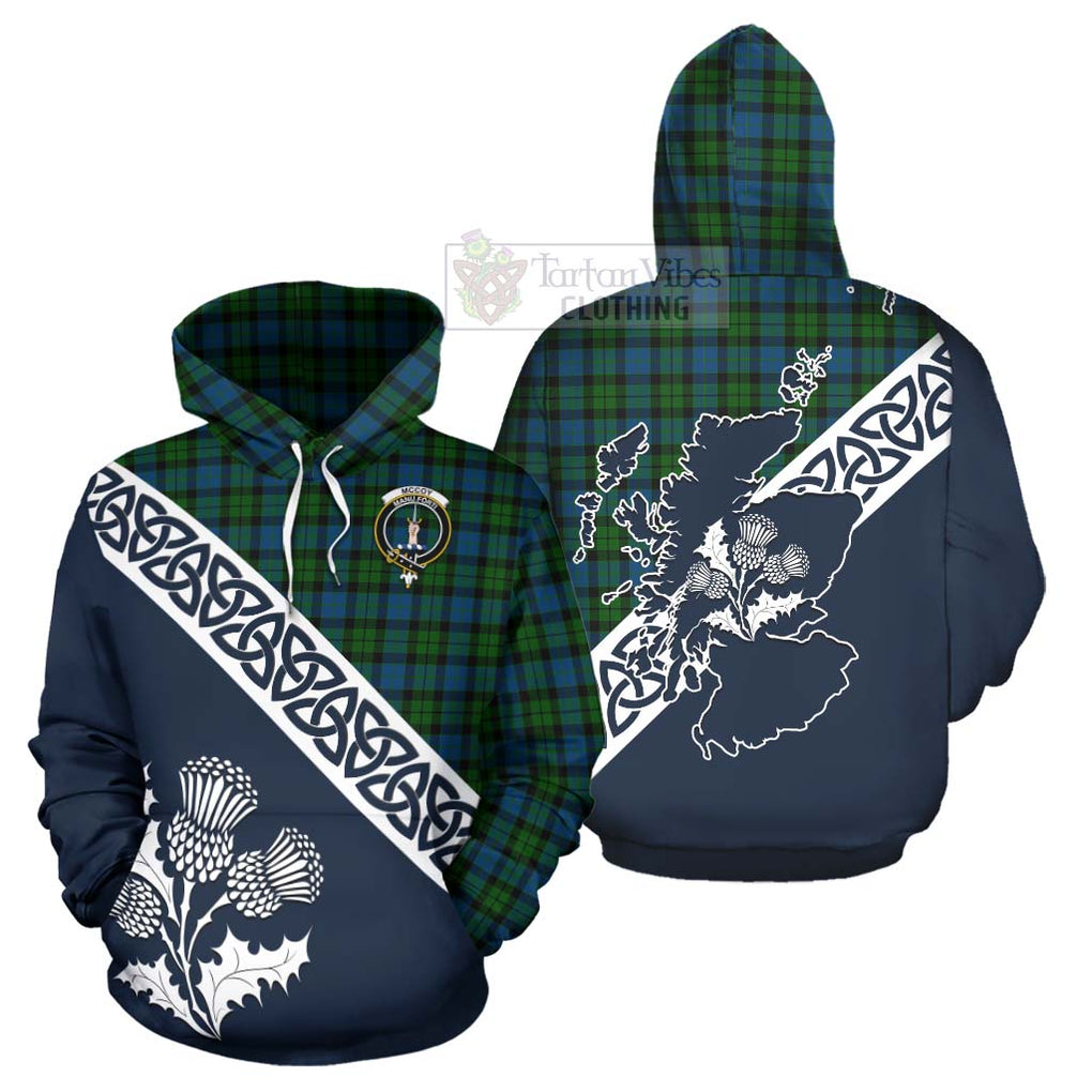 McCoy Tartan Hoodie Featuring Thistle and Scotland Map Pullover Hoodie - Tartan Vibes Clothing