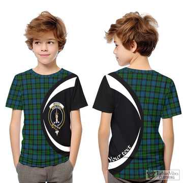 McCoy Tartan Kid T-Shirt with Family Crest Circle Style Youth XL Size14 - Tartan Vibes Clothing