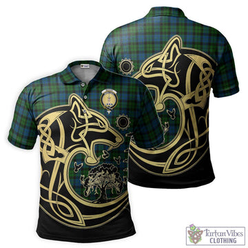 McCoy Tartan Polo Shirt with Family Crest Celtic Wolf Style Kid - Tartan Vibes Clothing