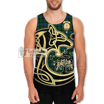McCoy Tartan Men's Tank Top with Family Crest Celtic Wolf Style Men - Tartan Vibes Clothing
