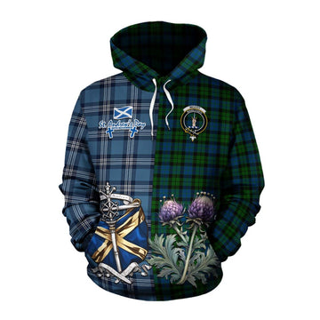 McCoy Tartan Cotton Hoodie Happy St. Andrew's Day Half Tartan Style Pullover Hoodie XS - Tartan Vibes Clothing