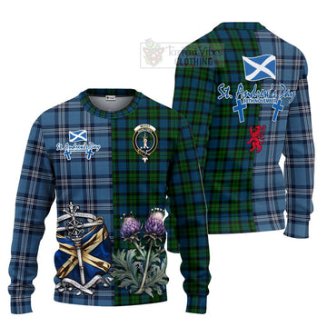 McCoy Tartan Knitted Sweater Happy St. Andrew's Day Half Tartan Style Unisex - Tartan Vibes Clothing