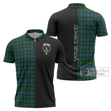 McCoy Tartan Zipper Polo Shirt with Family Crest and Half Of Me Style Unisex - Tartan Vibes Clothing