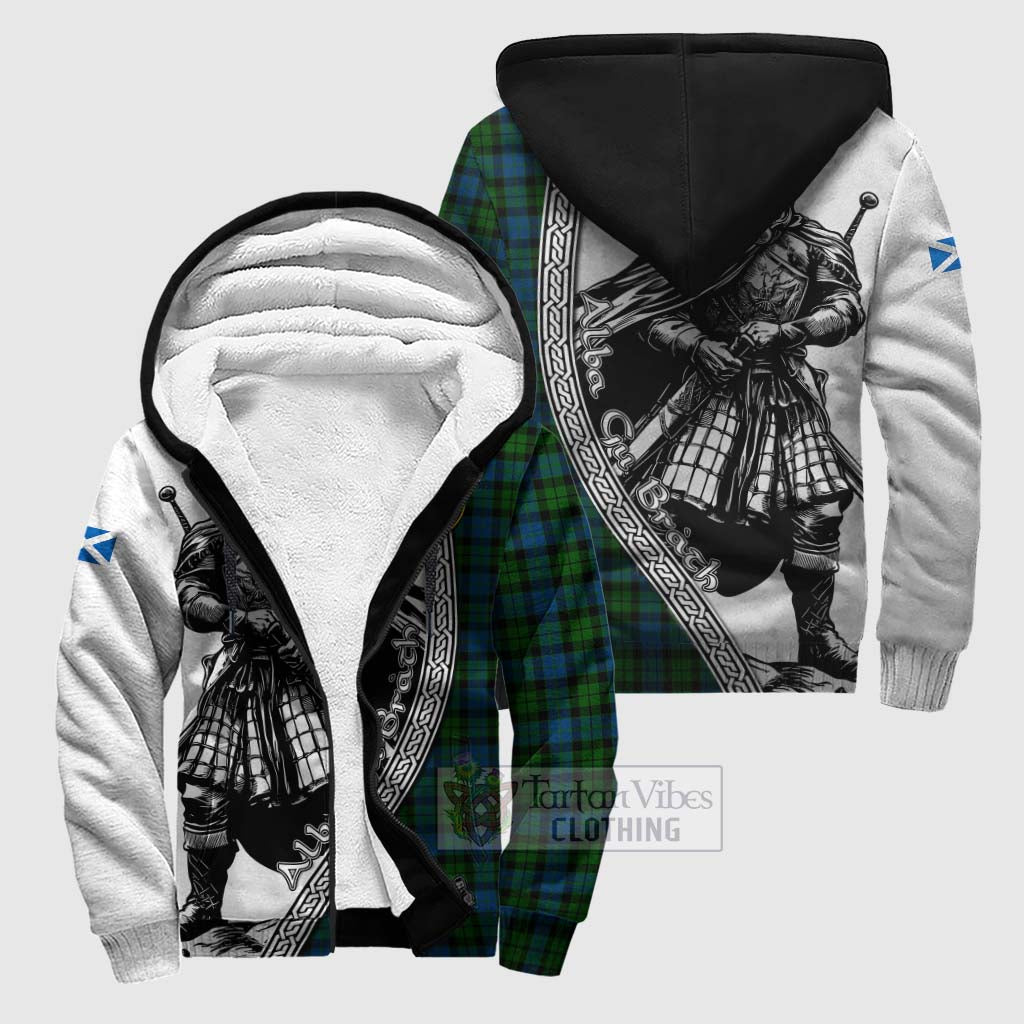 McCoy Tartan Clan Crest Sherpa Hoodie with Highlander Warrior Celtic Style Unisex S - Tartan Vibes Clothing