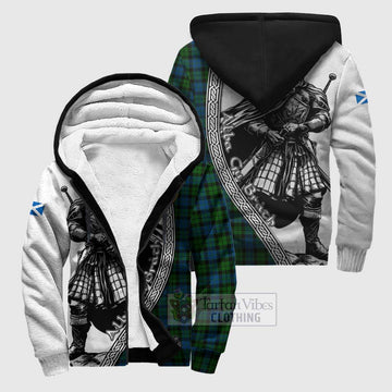 McCoy Tartan Clan Crest Sherpa Hoodie with Highlander Warrior Celtic Style Unisex S - Tartan Vibes Clothing