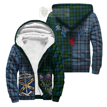 McCoy Tartan Sherpa Hoodie Happy St. Andrew's Day Half Tartan Style Unisex S - Tartan Vibes Clothing