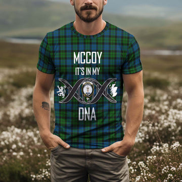 McCoy Tartan T-Shirt with Family Crest DNA In Me Style Kid's Shirt - Tartan Vibes Clothing