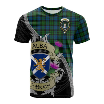 Tartan Vibes Clothing McCoy Tartan Family Crest Cotton T-shirt Lion Rampant Royal Thistle Shield Celtic Inspired