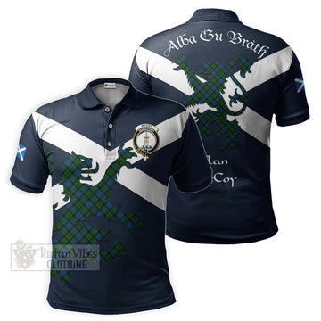 McCoy Tartan Lion Rampant Polo Shirt Proudly Display Your Heritage with Alba Gu Brath and Clan Name Kid - Tartan Vibes Clothing