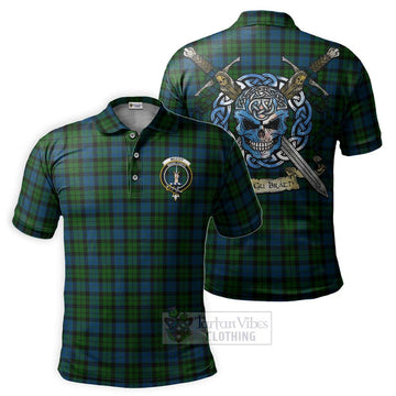 McCoy Tartan Polo Shirt with Family Crest Celtic Skull Style Kid - Tartan Vibes Clothing
