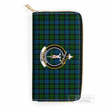 Tartan Vibes Clothing McCoy Tartan Women's Leather Wallet with Family Crest