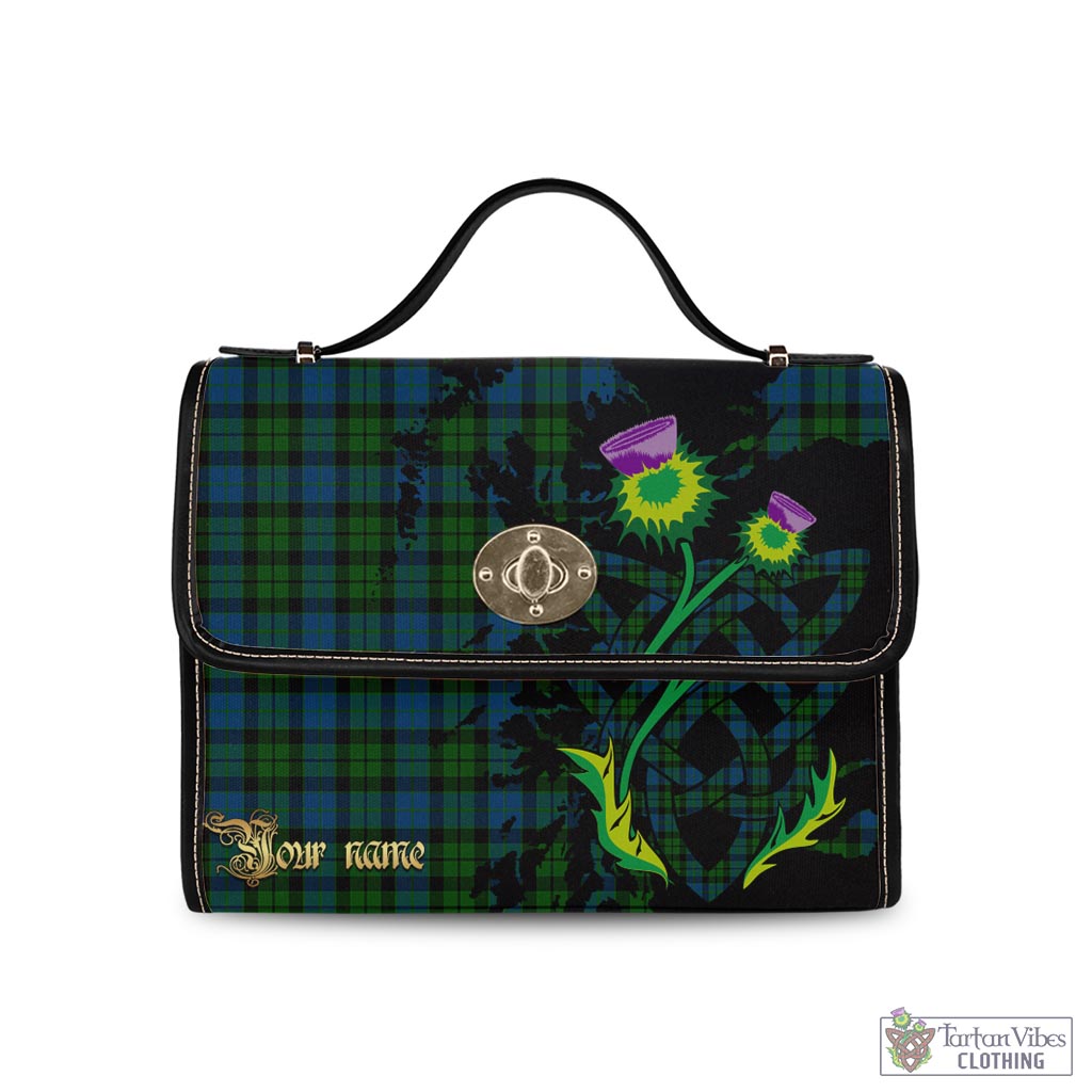 Tartan Vibes Clothing McCoy Tartan Waterproof Canvas Bag with Scotland Map and Thistle Celtic Accents