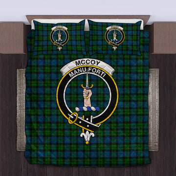 McCoy Tartan Quilt Bed Set with Family Crest