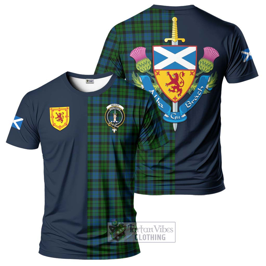 McCoy Tartan T-Shirt Alba with Scottish Lion Royal Arm Half Style Kid's Shirt - Tartan Vibes Clothing