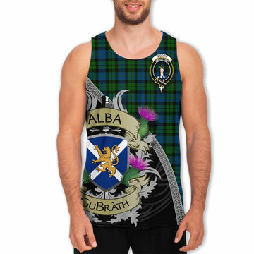 McCoy Tartan Family Crest Men's Tank Top Lion Rampant Royal Thistle Shield Celtic Inspired Men - Tartan Vibes Clothing