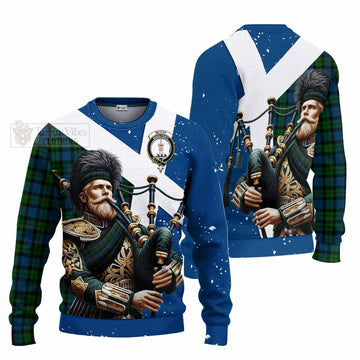 McCoy Tartan Knitted Sweater with Family Crest Scottish Bagpiper Vibes Unisex - Tartan Vibes Clothing