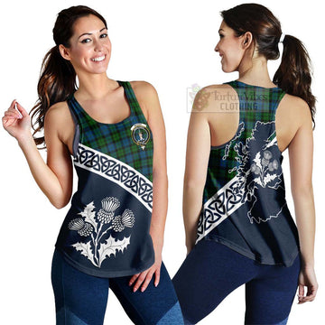McCoy Tartan Women's Racerback Tanks Featuring Thistle and Scotland Map 4XL - Tartan Vibes Clothing