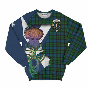 Tartan Vibes Clothing McCoy Tartan Family Crest Sweatshirt Scottish Thistle Celtic Inspired