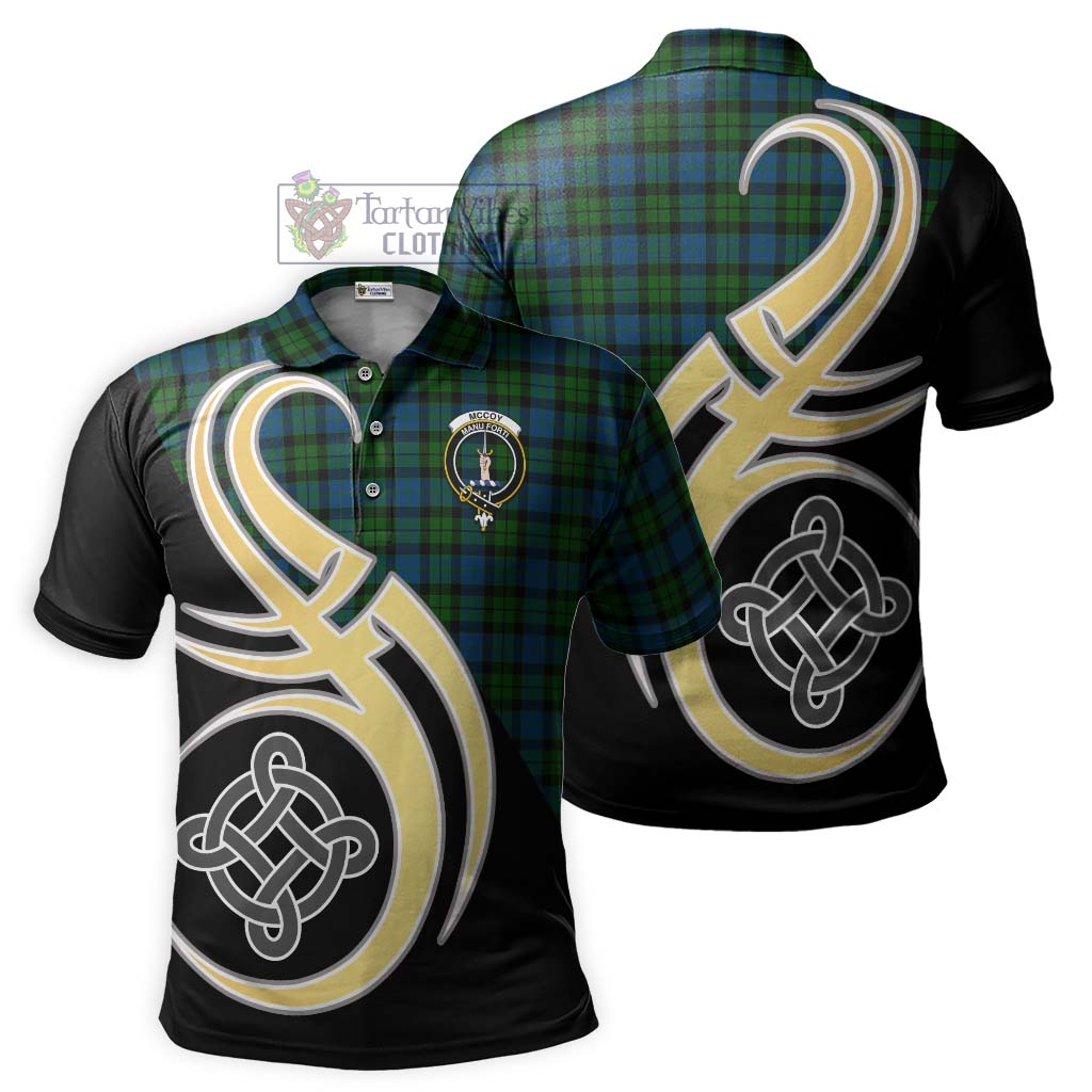 McCoy Tartan Polo Shirt with Family Crest and Celtic Symbol Style Kid - Tartan Vibes Clothing