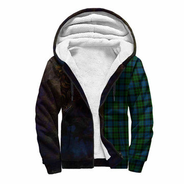 Tartan Vibes Clothing McCoy Tartan Family Crest Sherpa Hoodie Alba Gu Brath Be Brave Lion Ancient Style