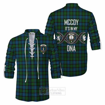 McCoy Tartan Ghillie Kilt Shirt with Family Crest DNA In Me Style Men - Tartan Vibes Clothing