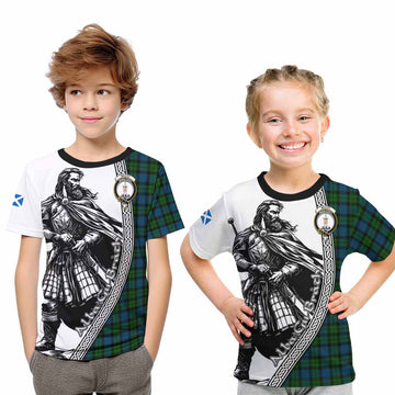 McCoy Tartan Clan Crest Kid T-Shirt with Highlander Warrior Celtic Style Youth XL Size14 - Tartan Vibes Clothing