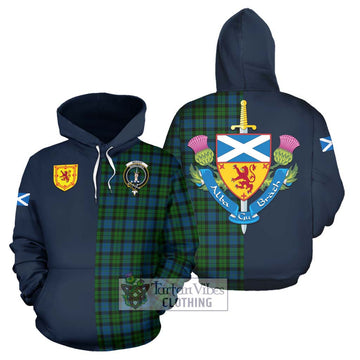 McCoy Tartan Hoodie Alba with Scottish Lion Royal Arm Half Style Zip Hoodie - Tartan Vibes Clothing
