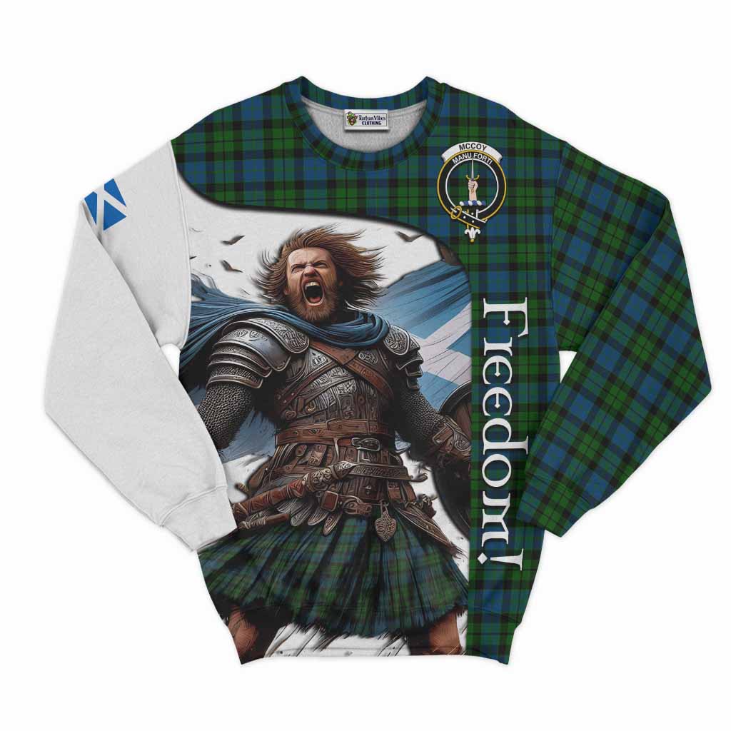 McCoy Crest Tartan Sweatshirt Inspired by the Freedom of Scottish Warrior Unisex - Tartan Vibes Clothing