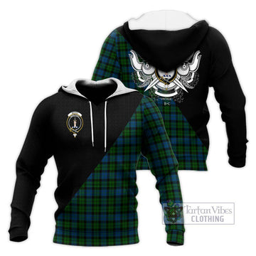 McCoy Tartan Knitted Hoodie with Family Crest and Military Logo Style Unisex Knitted Pullover Hoodie - Tartan Vibes Clothing