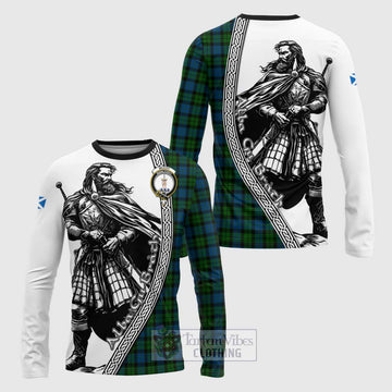 McCoy Tartan Clan Crest Long Sleeve T-Shirt with Highlander Warrior Celtic Style Unisex - Tartan Vibes Clothing
