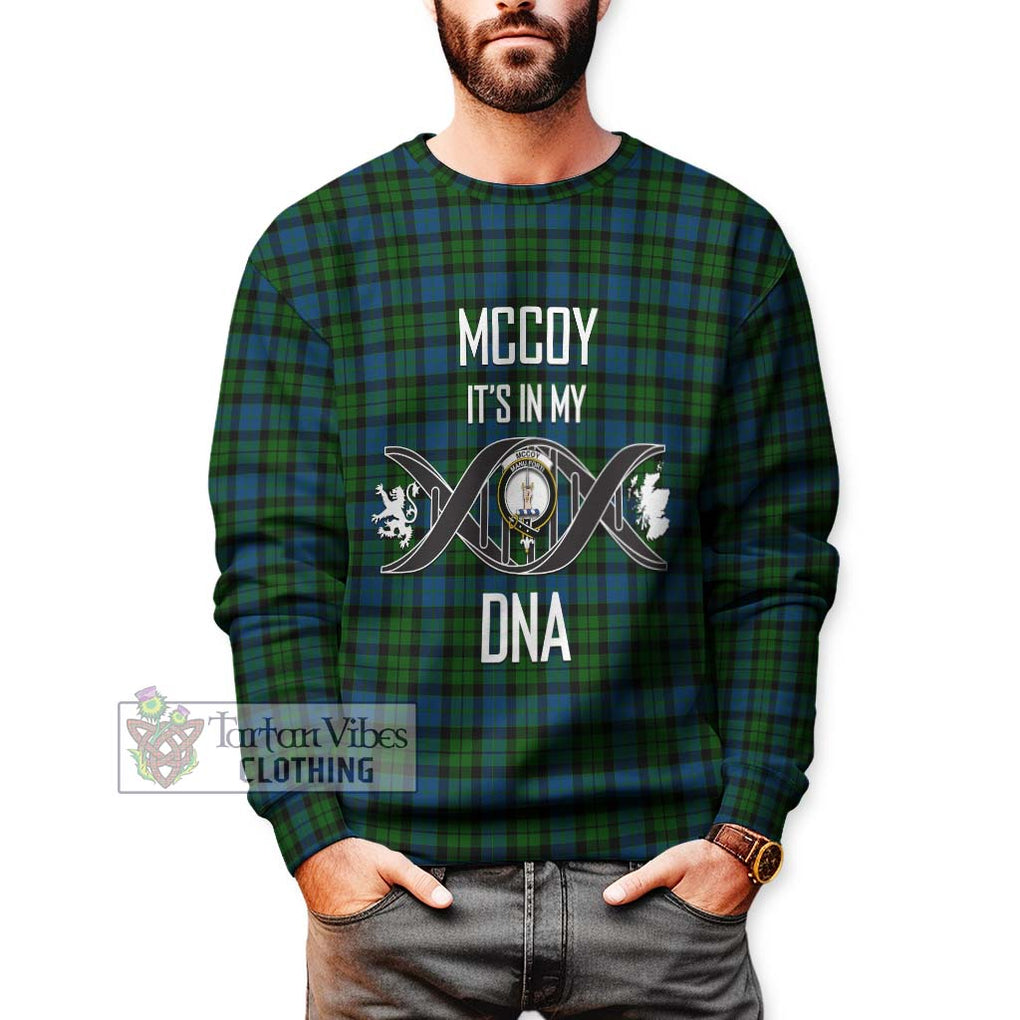 McCoy Tartan Sweatshirt with Family Crest DNA In Me Style Unisex - Tartan Vibes Clothing