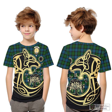 McCoy Tartan Kid T-Shirt with Family Crest Celtic Wolf Style Youth XL Size14 - Tartan Vibes Clothing