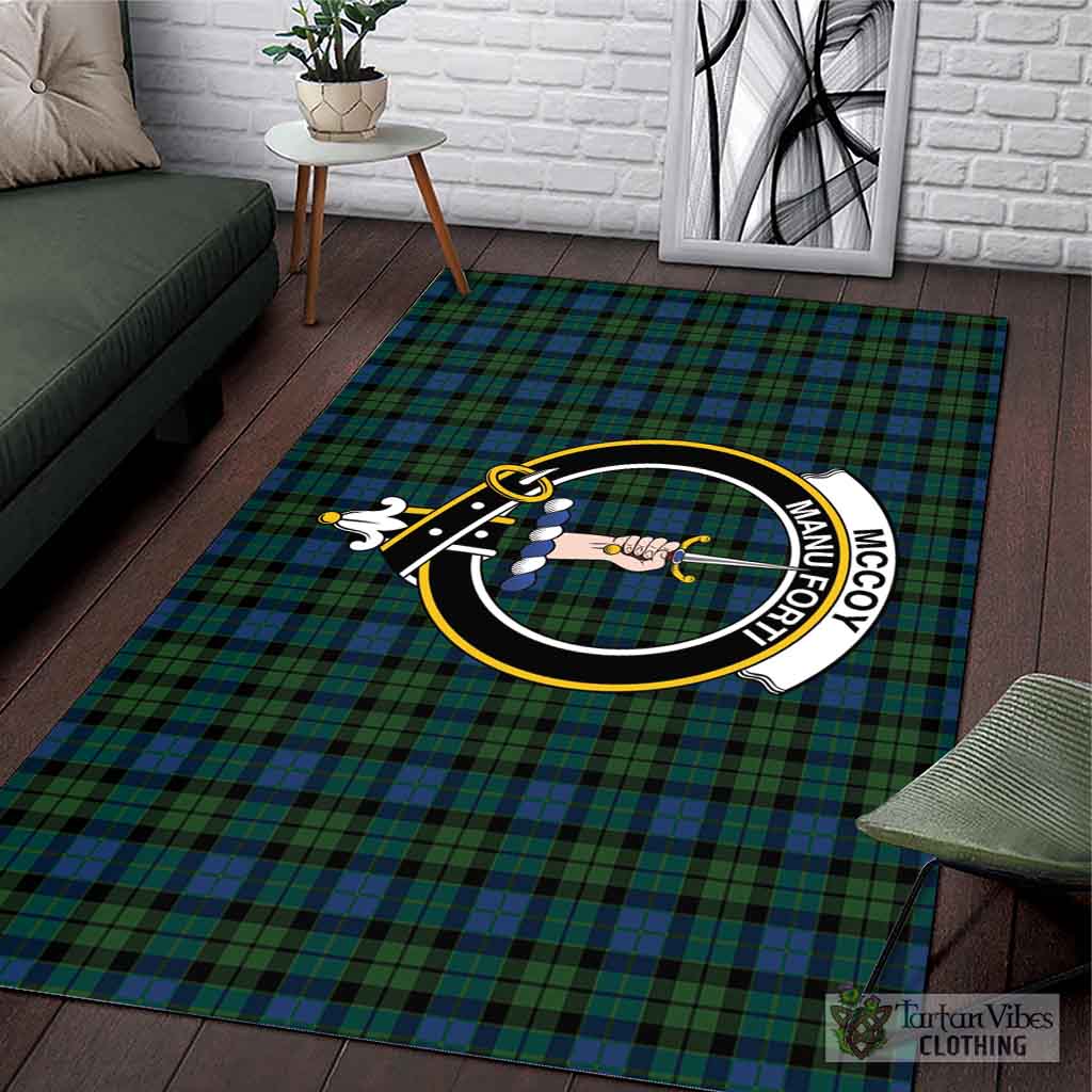 McCoy Tartan Area Rug with Family Crest L 59*86 inch (150x220 cm) - Tartan Vibes Clothing