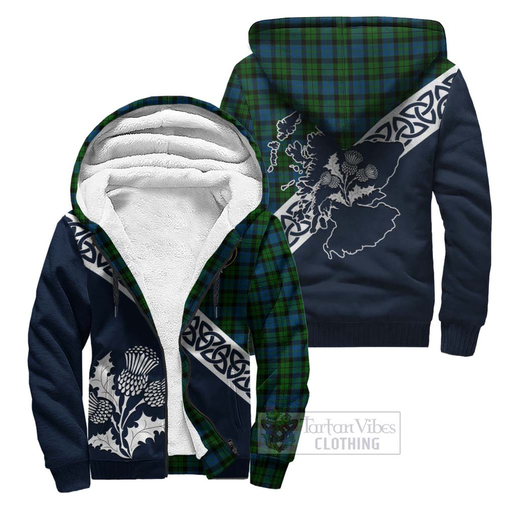 McCoy Tartan Sherpa Hoodie Featuring Thistle and Scotland Map Unisex - Tartan Vibes Clothing