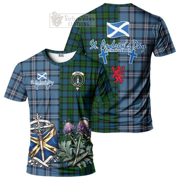 McCoy Tartan T-Shirt Happy St. Andrew's Day Half Tartan Style Kid's Shirt - Tartan Vibes Clothing